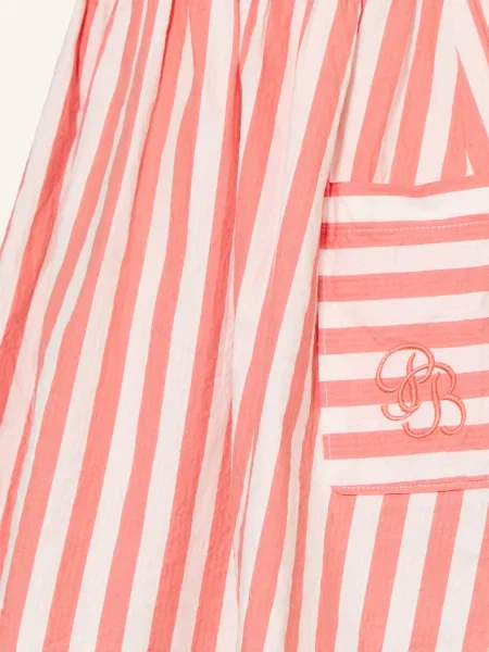 Petit Bateau Sukienka Z Falbanami orange biała