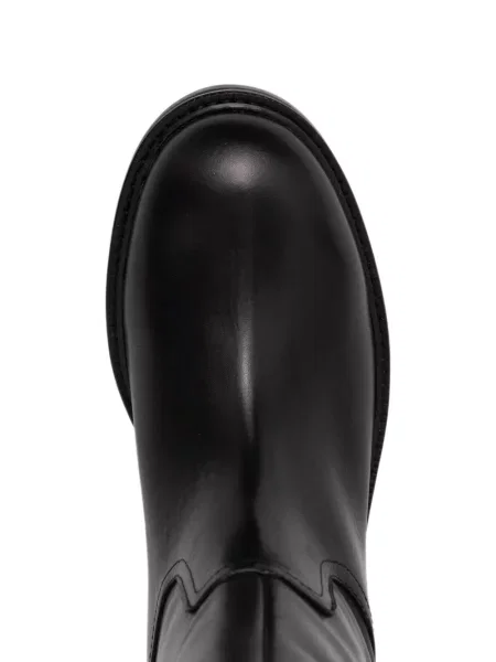 Botine Billi Bi din piele cu cataramă negru