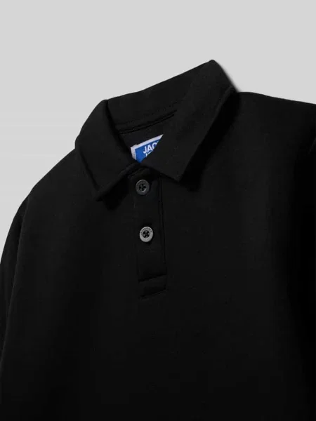 Bluza z wykładanym kołnierzem model ‘BRADLEY’ Jack & Jones czarna