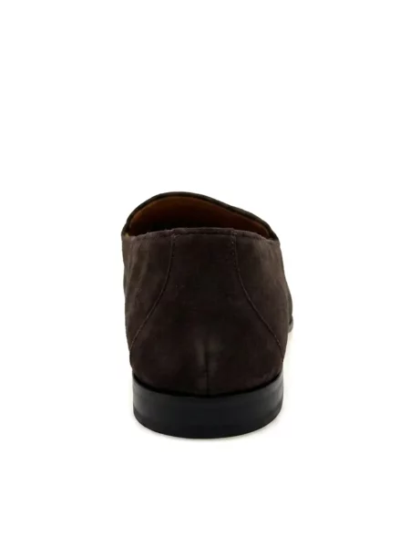 Pantofi loafer Kiton din piele de căprioară maro