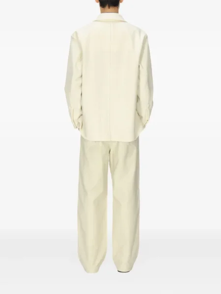 Риза Auralee от туид бяло