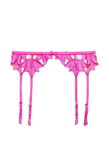 Curea Fleur Du Mal cu broderie roz