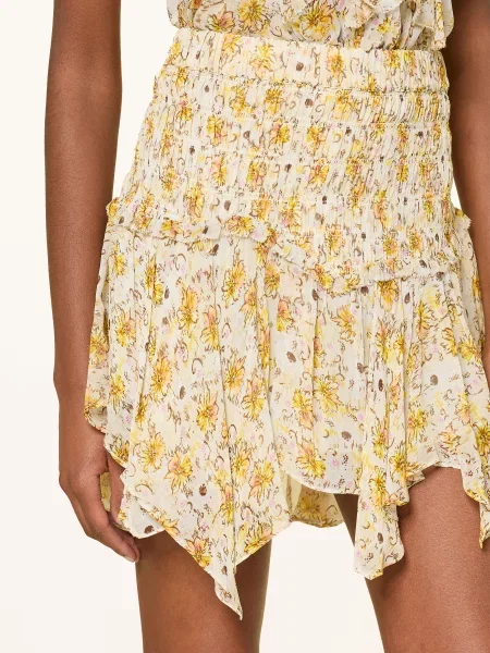 Marant Étoile Sukně Fiala S Volánky tmavě / růžová žlutá