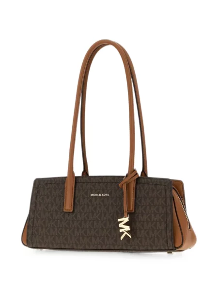 Geantă Michael Michael Kors cu imagine din piele de căprioară negru
