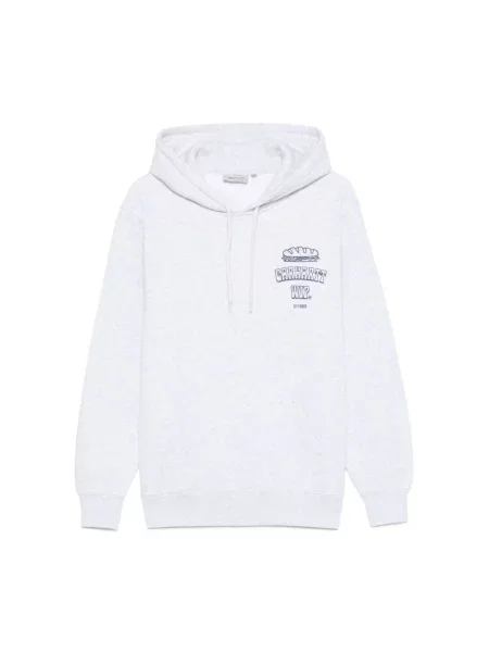 Jedwabna bluza z kapturem Carhartt Wip z kapturem szara