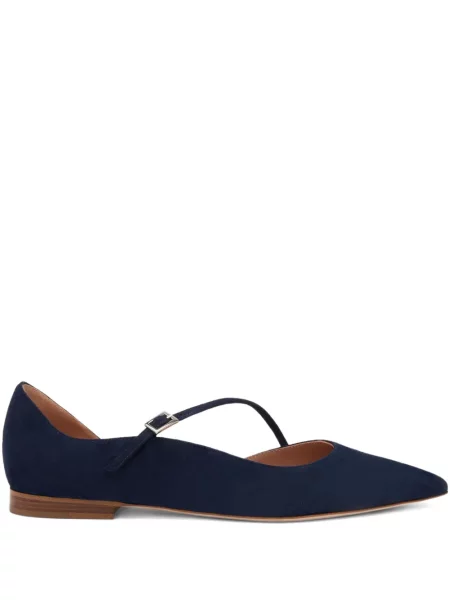 Pantofi cu toc Malone Souliers din piele de căprioară cu cataramă albastru