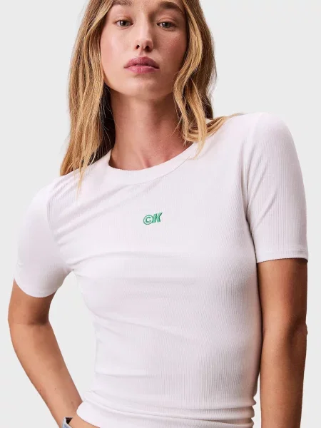 Футболка Calvin Klein Jeans з модала біла