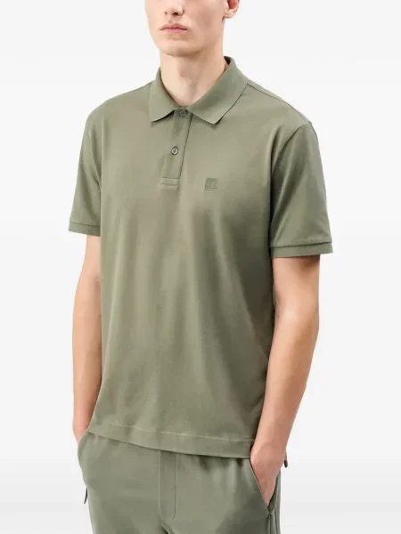 Scurt tricou polo C.p. Company stretch verde
