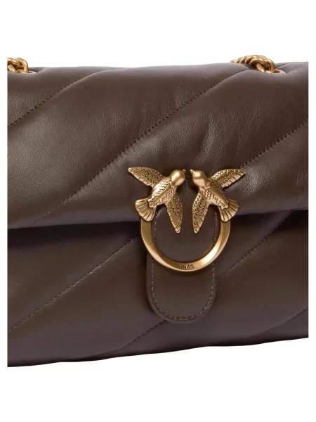 Klasická crossbody kabelka Pinko hnedá