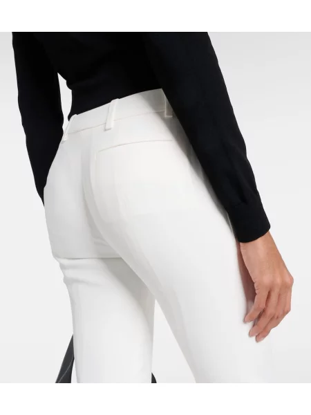 Pantaloni Alexander Mcqueen din crep alb