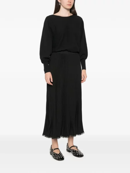 Rochie midi Twinset din dantelă negru