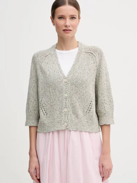 Mos Mosh cardigan pentru femei din amestec de mătase Lizet verde