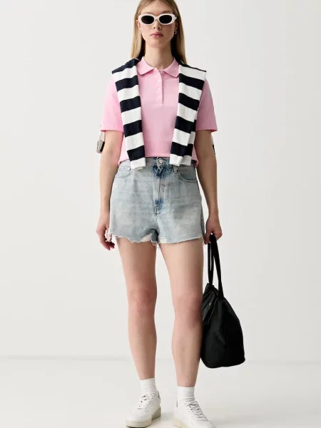 Tricou polo Tommy Hilfiger roz