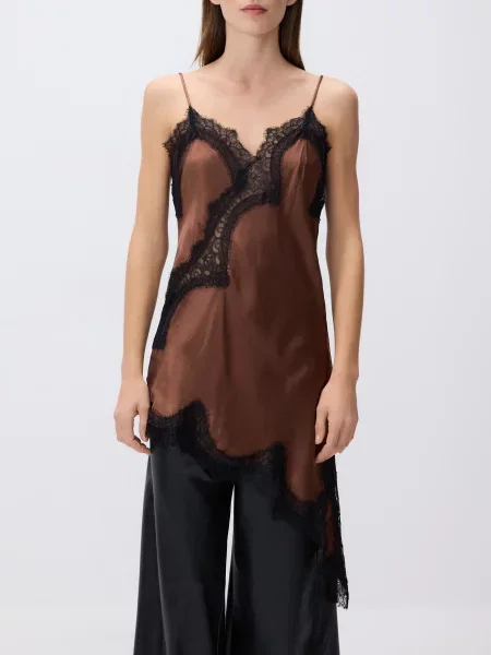 Reserved Мереживна туніка темно коричневий