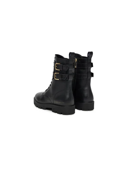 Členková obuv Tommy Hilfiger Biker Laceup čierna