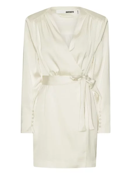 Apvynioti suknele Rotate Birger Christensen satininis balta