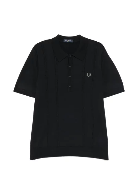Tricou polo Fred Perry cu broderie negru