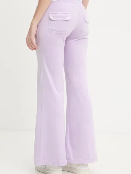 Juicy Couture spodnie dresowe LAYLA POCKET LR fioletowe