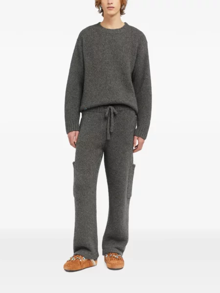 Pantaloni cargo Alanui tricotate gri