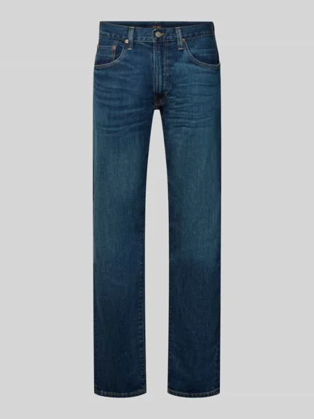 Jeansy Slim o kroju slim fit z efektem znoszenia Polo Ralph Lauren granatowe