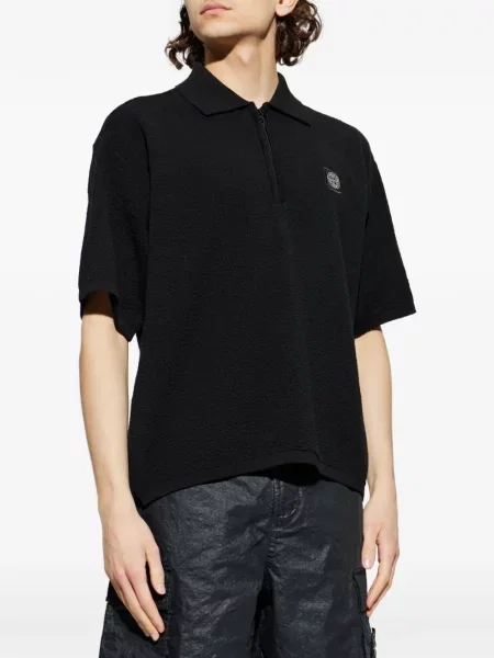 Polo Stone Island cu strasuri negru