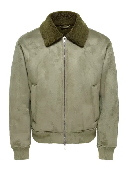 Only & Sons Geacă de primăvară-toamnă ONSSPENCER oliv / deschis verde
