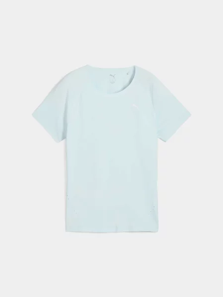 Футболка спортивна PUMA Everyday Cloudspun Ss Tee W комбінований верх синій