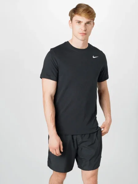 NIKE Tricou funcțional negru alb