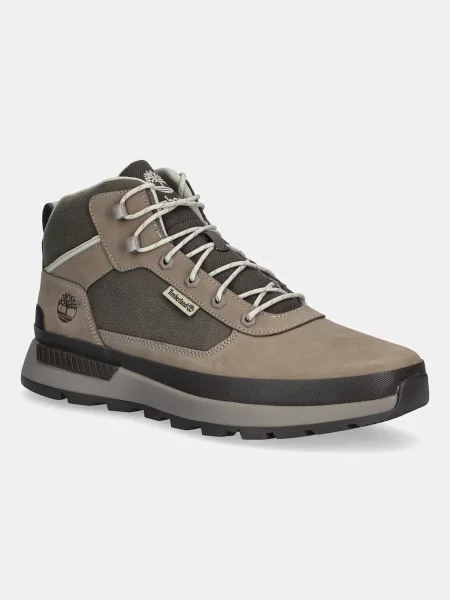 Кожени туристически обувки Timberland Field Trekker Mid мъжки сиво