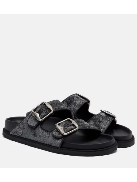 Sandale Birkenstock 1774 de catifea gri