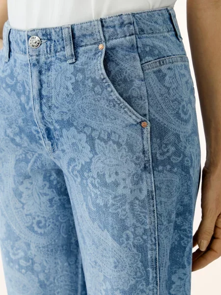 Oui Dżinsy Typu Mom Jeans blau niebieski