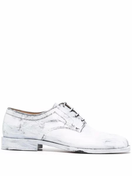 Pantofi Maison Margiela cu șireturi din dantelă alb