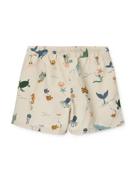 Liewood plavkové šortky Aiden Printed Board Shorts béžové