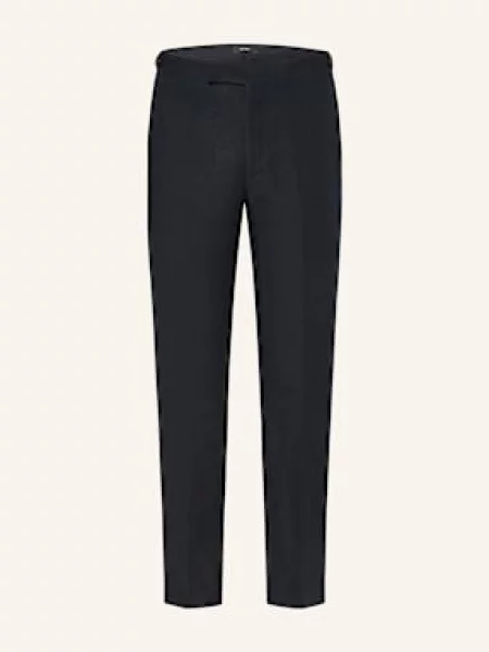 Reiss Lněné Kalhoty Kin Slim Fit tmavě modrá