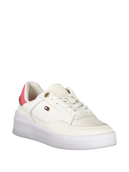 Sneakerși Tommy Hilfiger cu autograf alb