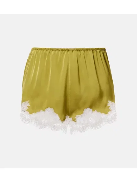 Satynowe szorty Faithfull zielone