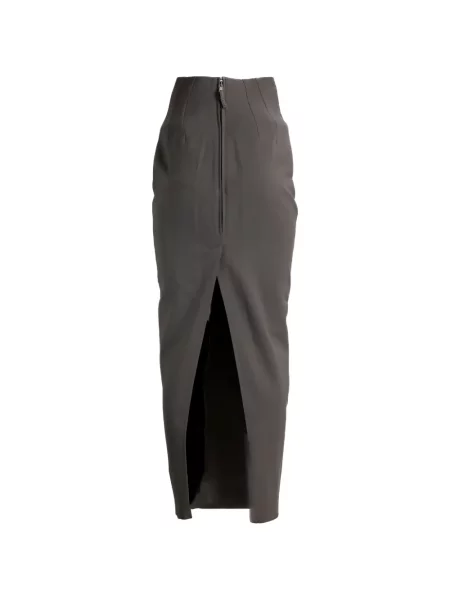 Fustă Rick Owens cu talie înaltă gri