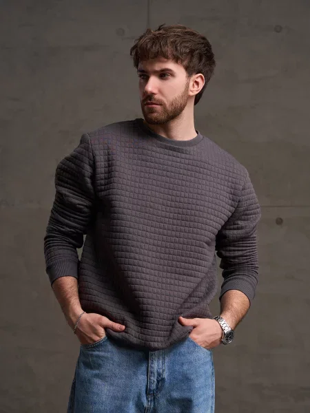 Світшот ISSA Plus комбінований верх фіолетовий