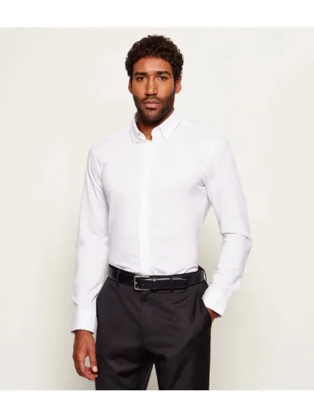 Boss Cămașă Regular Fit alb