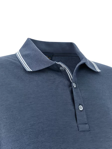 Ριγέ polo Paul & Shark μπλε