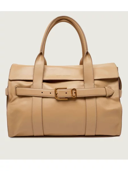 Marc Jacobs De piele geantă shopper The Dakota Tote bej