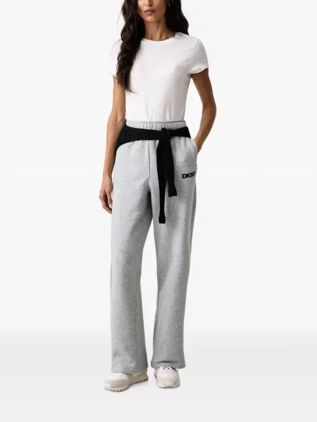 Pantaloni Dkny cu broderie alergare gri