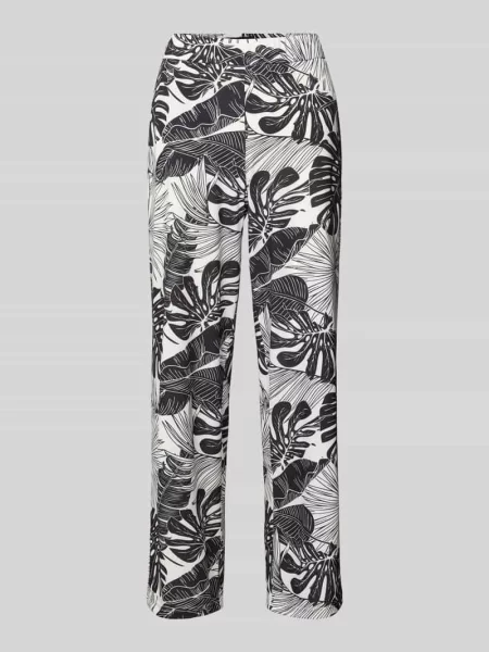 Spodnie o skróconym kroju z elastycznym pasem model ‘Filiz’ Stehmann czarne