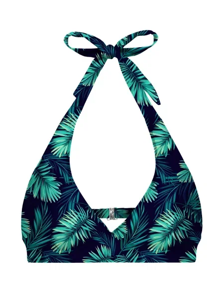 Bikini Mr. Gugu & Miss Go w tropikalny nadruk czarne