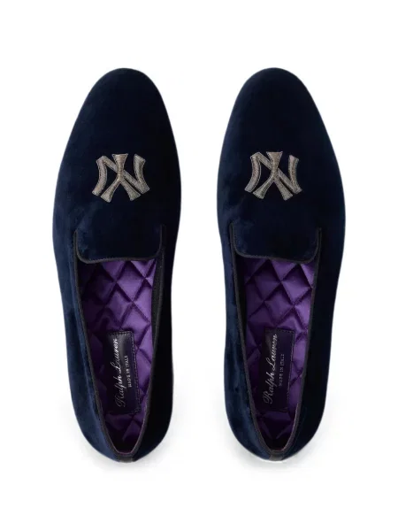 Sametové bačkory Ralph Lauren Purple Label modré
