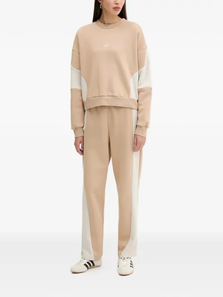 Pantaloni Adidas tricotate cu autograf alergare albastru