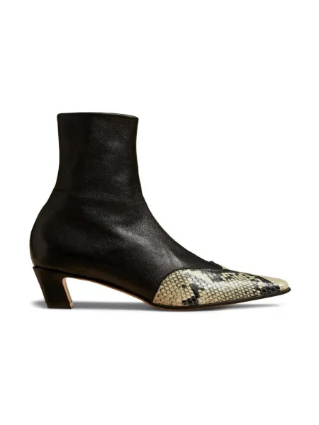 Buty do kostki Khaite skórzane czarne
