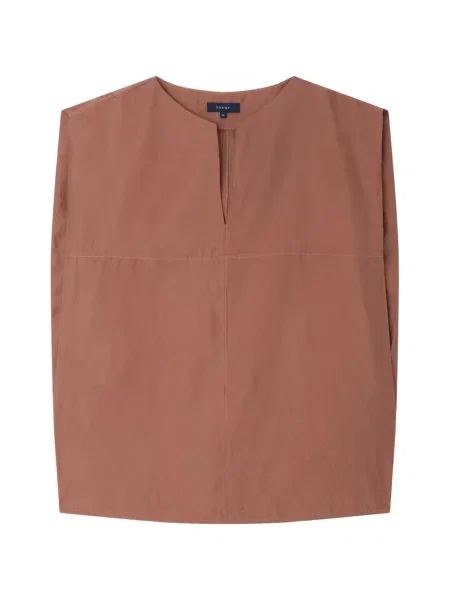 Bluzka Soeur z dekoltem w serek brązowa