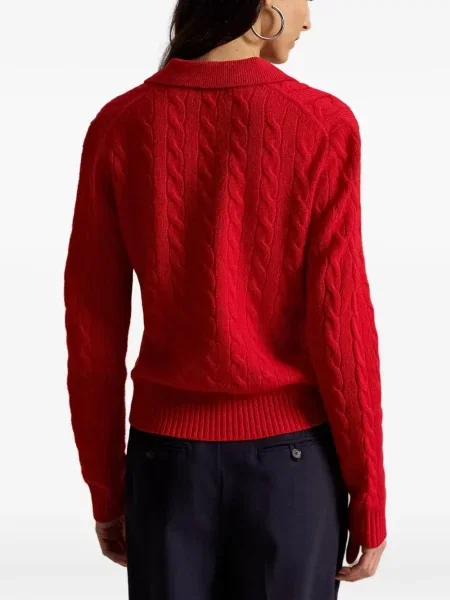 Scurt șapcă Polo Ralph Lauren cu broderie din jerseu maro