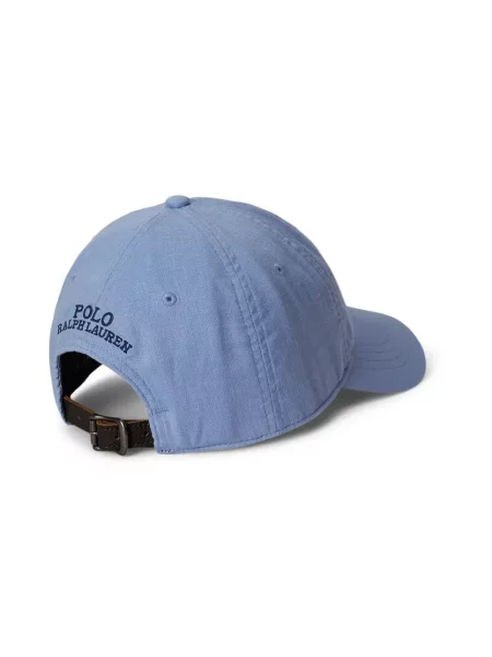 Polo Ralph Lauren czapka z daszkiem lniana niebieska